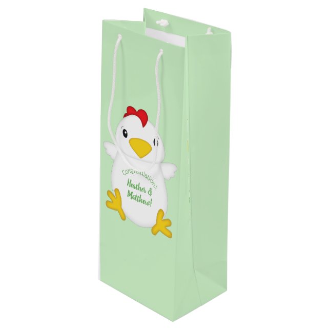 Sac Cadeau Pour Bouteille Baby shower de poulet (Devant Angle)