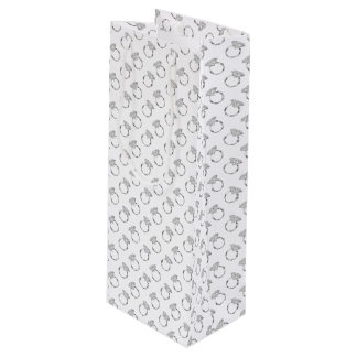 Sac Cadeau Pour Bouteille Bagues de mariage diamant motif argent