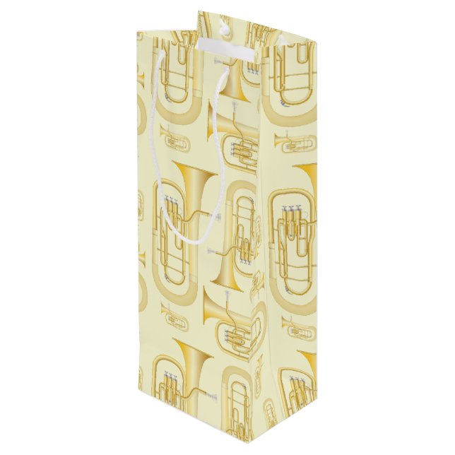 Sac Cadeau Pour Bouteille Baritone Musician Band Teacher Wine Bag (Dos Angle)