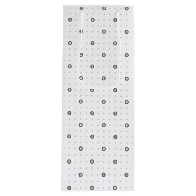 Sac Cadeau Pour Bouteille Bitcoin Polka Dots Wine Bag (Devant)