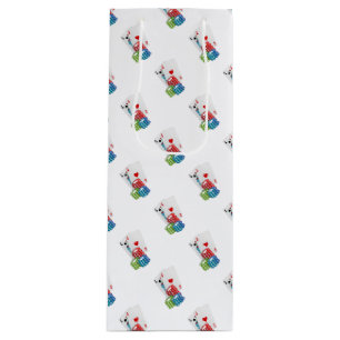 Sac Cadeau Pour Bouteille Blackjack avec jetons de poker