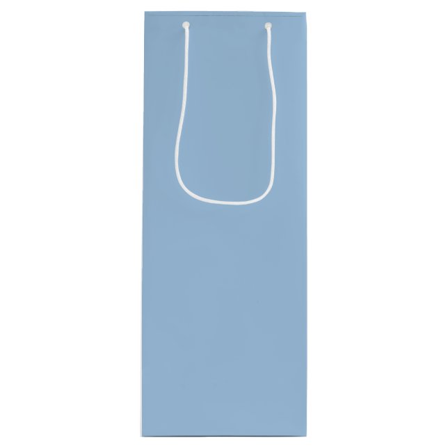 Sac Cadeau Pour Bouteille Bleu doux d'hiver (Devant)