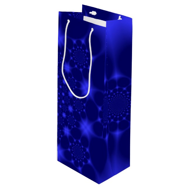 Sac Cadeau Pour Bouteille Bleu éblouissant (Devant Angle)