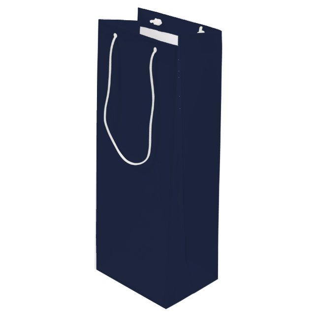 Sac Cadeau Pour Bouteille Bleu marine (Devant Angle)