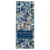 Bleu peony motif floral Joyeuse fête des mères