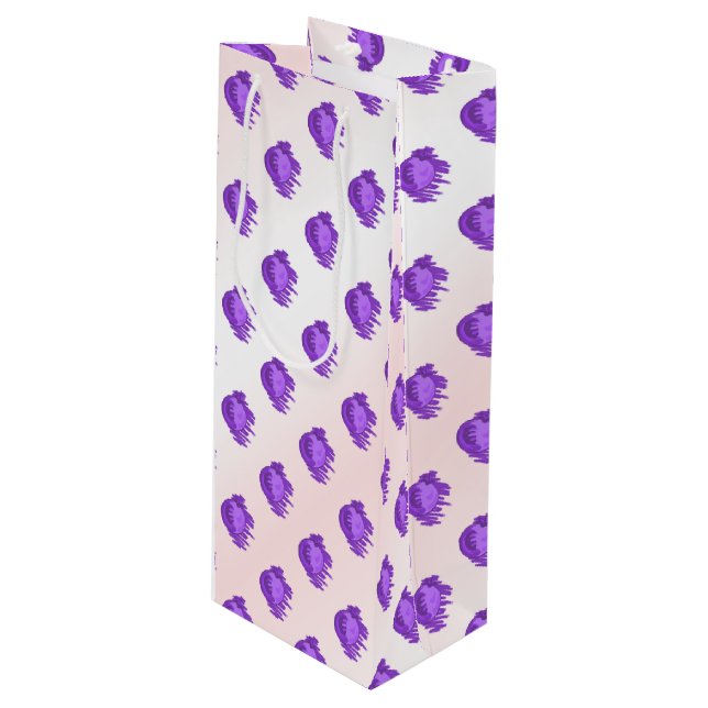 Sac Cadeau Pour Bouteille Bleurres et crème ITD (Devant Angle)