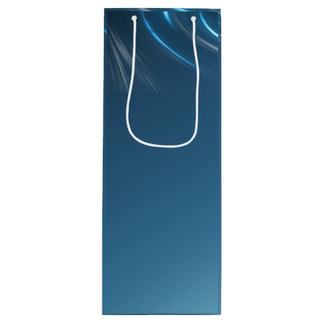 Sac Cadeau Pour Bouteille Bleus de remous (Devant)