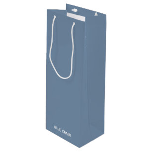 Sac Cadeau Pour Bouteille Blue Crane bleu color