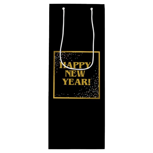 Sac Cadeau Pour Bouteille Bonne année (Devant)