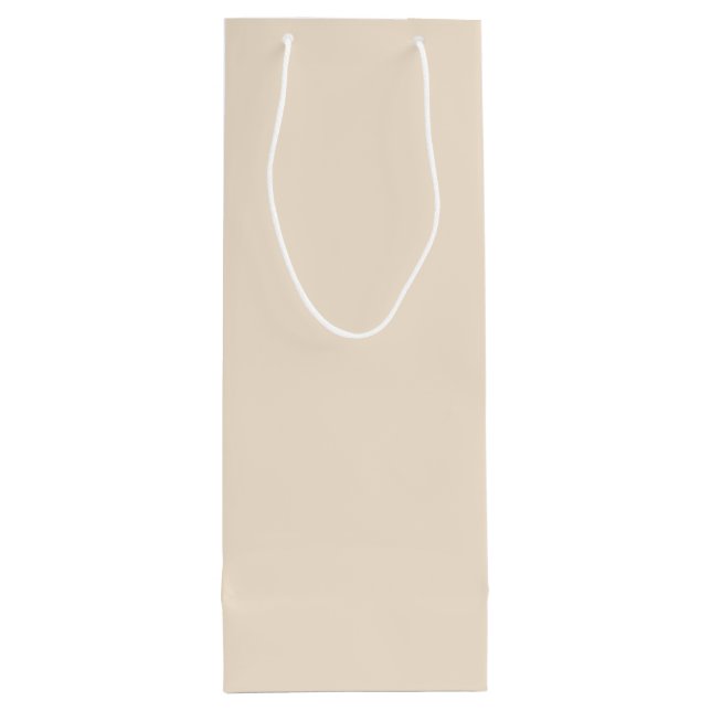 Sac Cadeau Pour Bouteille Bouffée de champagne Couleur solide blanc cassé SW (Dos)