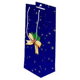Sac Cadeau Pour Bouteille Bow de Noël
