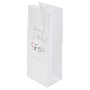 Sac Cadeau Pour Bouteille Branding de Fleuriste de Boutique Moderne