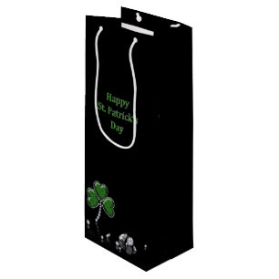 Sac Cadeau Pour Bouteille Brilliant Happy St. Patrick's Day Diamonds