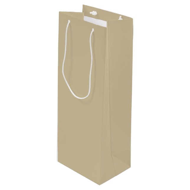 Sac Cadeau Pour Bouteille Brown clair - Beige - Tan Solide Tendances de coul (Devant Angle)