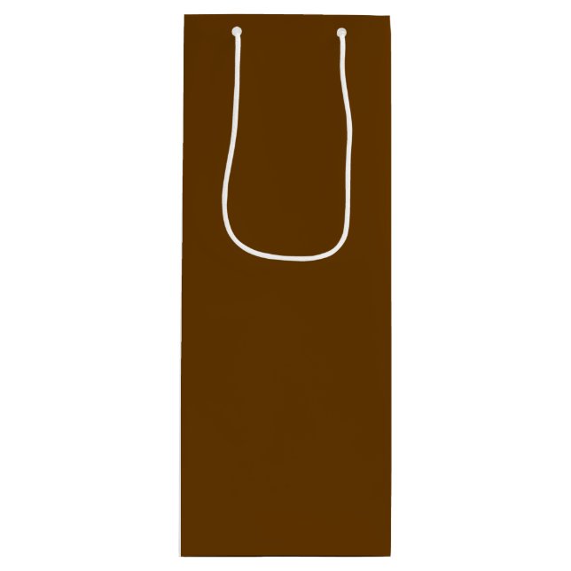 Sac Cadeau Pour Bouteille Brown (couleur solide) (Devant)