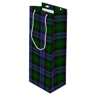 Sac Cadeau Pour Bouteille Campbell Tartan Green Plaid