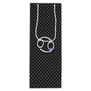 Sac Cadeau Pour Bouteille Cancer Zodiac Connexion au charbon de bois Fibres
