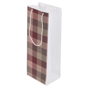 Sac Cadeau Pour Bouteille Carreaux blushwood