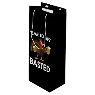 Sac Cadeau Pour Bouteille C'est l'heure de se faire arroser drôle de bière d