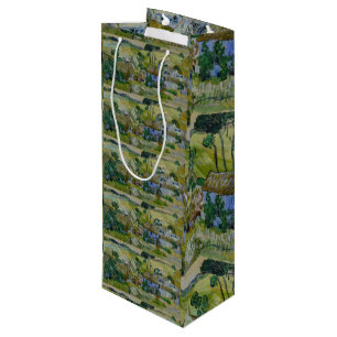 Sac Cadeau Pour Bouteille Chalets De Chalet vintage Van Gogh Sur Une Colline