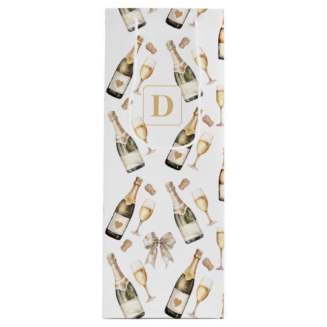Sac Cadeau Pour Bouteille Champagne Prosecco Lover (Devant)