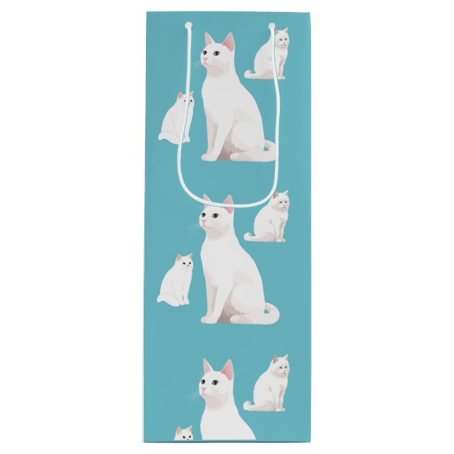 Sac Cadeau Pour Bouteille Chats durs (Devant)