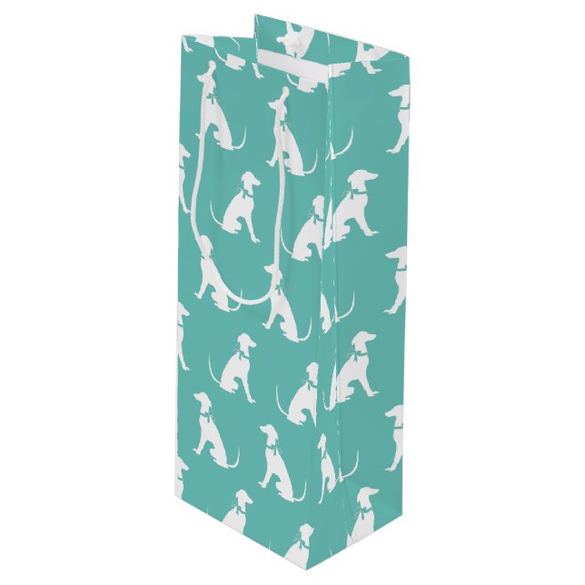 Sac Cadeau Pour Bouteille Chien Greyhound Chig Puppy (Devant Angle)