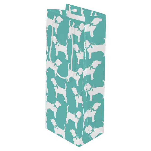 Sac Cadeau Pour Bouteille Chiot chien Beagle (Devant Angle)