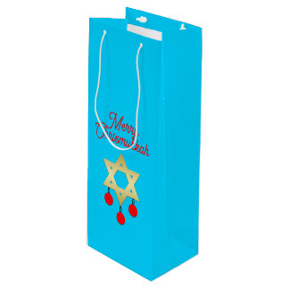Sac Cadeau Pour Bouteille Chrismukkah Wine Gift Bags