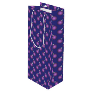Sac Cadeau Pour Bouteille Christmas Gift Bag with Purple Baubles