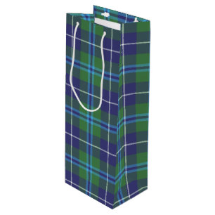 Sac Cadeau Pour Bouteille Christmas Tartan Clan Douglas Plaid Check