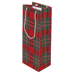 Sac Cadeau Pour Bouteille Christmas Tartan Clan MacBean Plaid Check