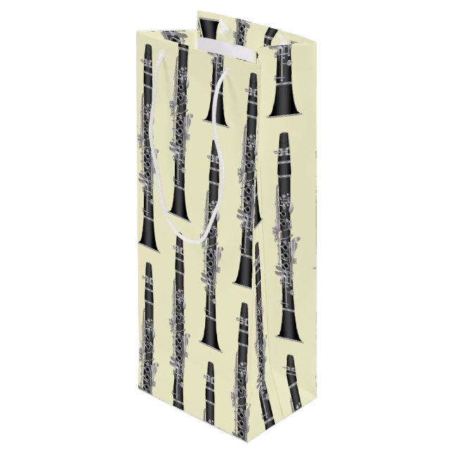 Sac Cadeau Pour Bouteille Clarinet Music Teacher Band Musicien (Dos Angle)