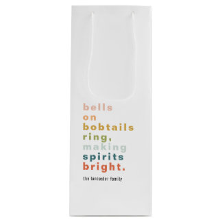 Sac Cadeau Pour Bouteille Cloches sur Bobtails