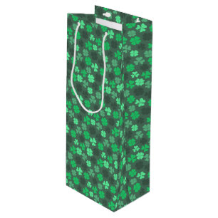 SAC CADEAU POUR BOUTEILLE CLOVER LEAVES ST PATRICK