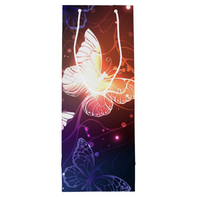Sac Cadeau Pour Bouteille Clowing Night Butterflies (Dos)