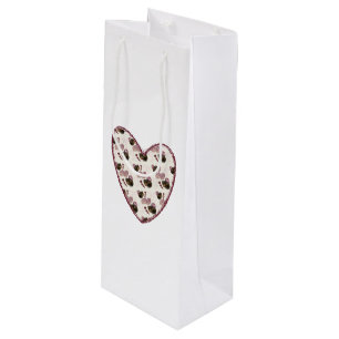 Sac Cadeau Pour Bouteille Cœur de Truffe