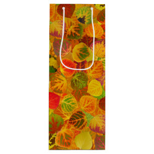 Sac Cadeau Pour Bouteille Collage Feuille en peuplier massif transparent 1