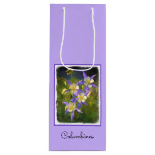 Sac Cadeau Pour Bouteille Colorado Blue Columbine Peinture - Art original