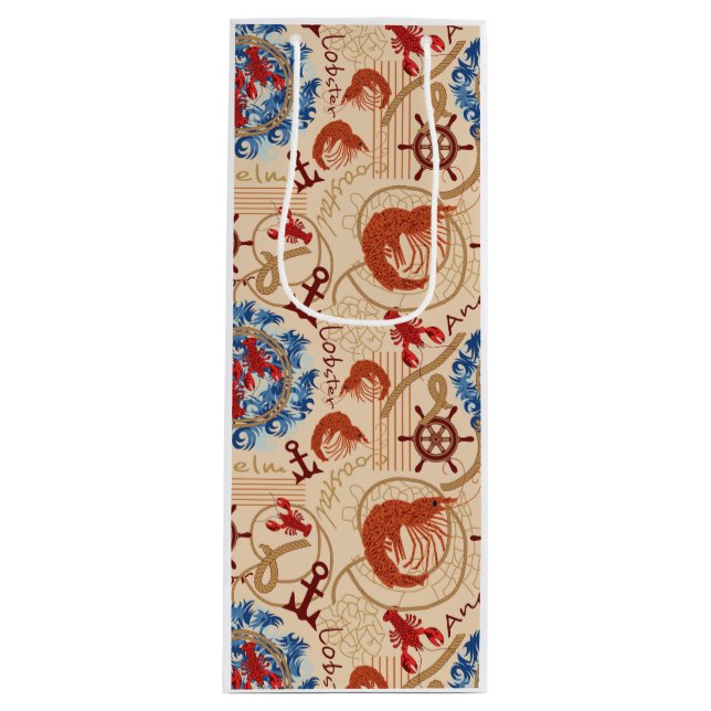 Sac Cadeau Pour Bouteille Conception de coeur Crustacé (Devant)