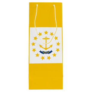 Sac Cadeau Pour Bouteille Conception de drapeau d'état d'Île de Rhode
