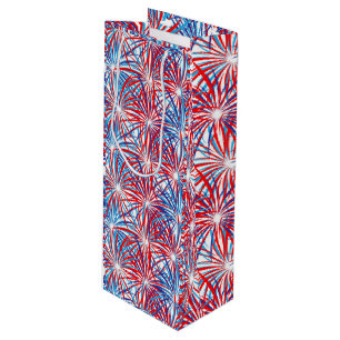 Sac Cadeau Pour Bouteille Conception de feux d'artifice, Feux d'artifice USA
