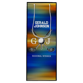 Sac Cadeau Pour Bouteille Conception de monogramme de golf sur couloir de so