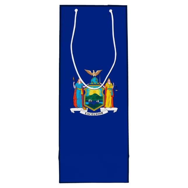 Sac Cadeau Pour Bouteille Conception du drapeau de l'État de New York (Dos)