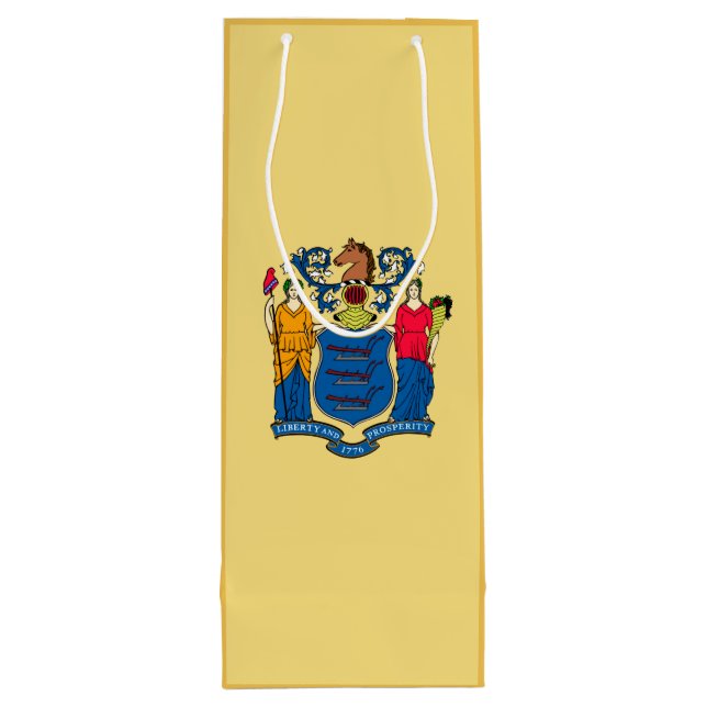 Sac Cadeau Pour Bouteille Conception du drapeau de l'État du New Jersey (Dos)