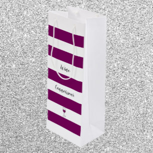 Sac Cadeau Pour Bouteille Connaisseur Chic De Vin Grillé Violet