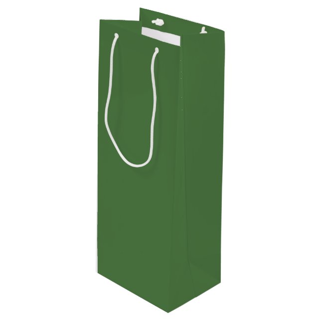 Sac Cadeau Pour Bouteille Couleur ferme verte (Devant Angle)