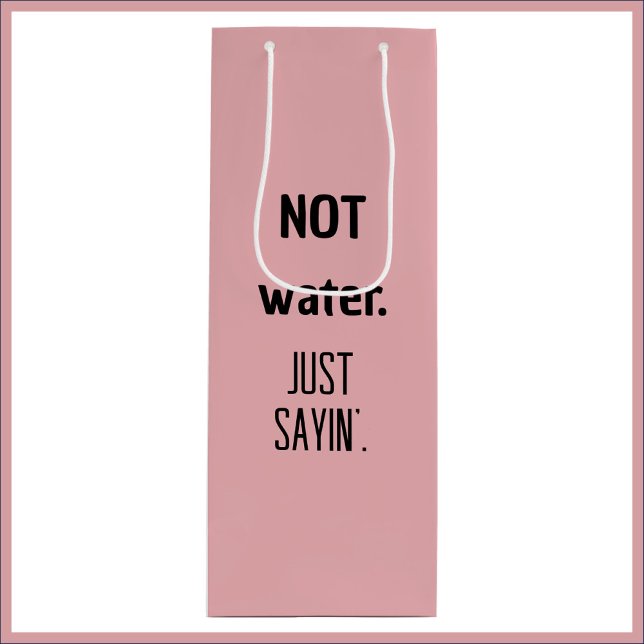 Sac Cadeau Pour Bouteille Couleur Rose amusant (Créateur téléchargé)