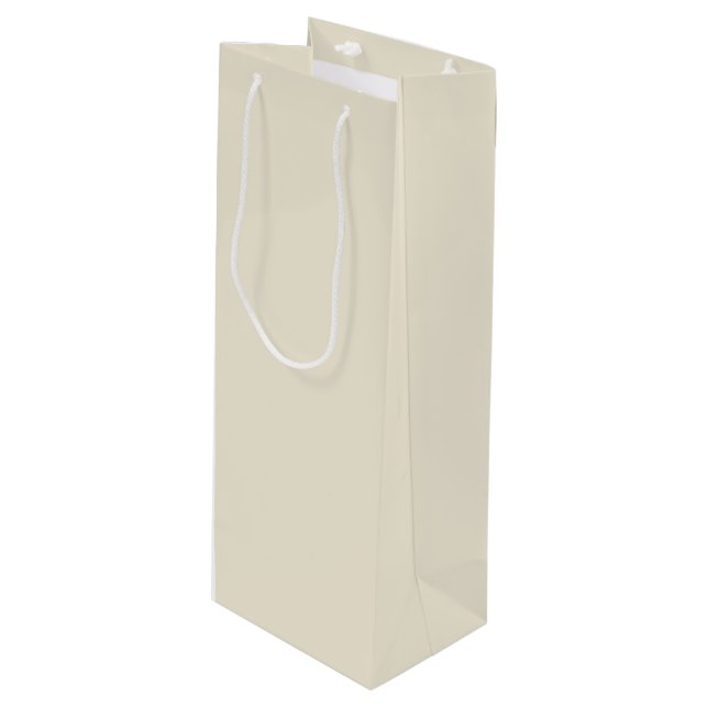 Sac Cadeau Pour Bouteille Couleur solide Eggshell (Devant Angle)