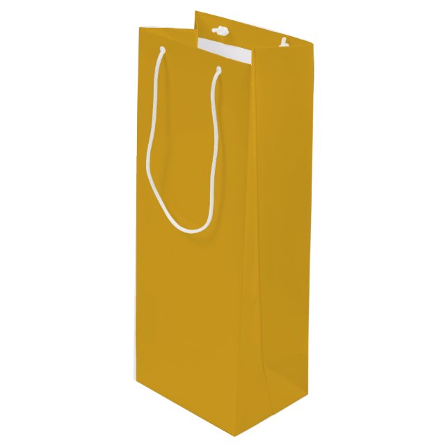 Sac Cadeau Pour Bouteille Couleur solide Goldenrod (Devant Angle)